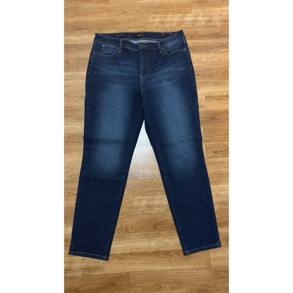 Talbots Womens Blue Dark Wash 5-Pocket Design Slim Fit Ankle Jeans Size 10P